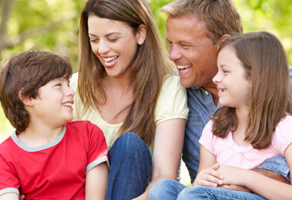 people smiling and happy